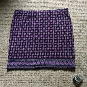 J. Jill Purple and Pink Patterned Mini Skirt